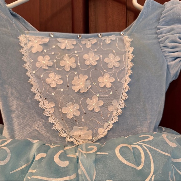 Cinderella Blue Princess Dress with Tulle Skirt Size 4-5Y - Picture 3 of 8